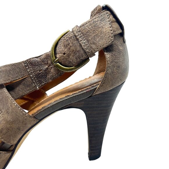 Indigo by Clarks Womens Distressed Leather Strappy Sandal Size 9M - Picture 5 of 9